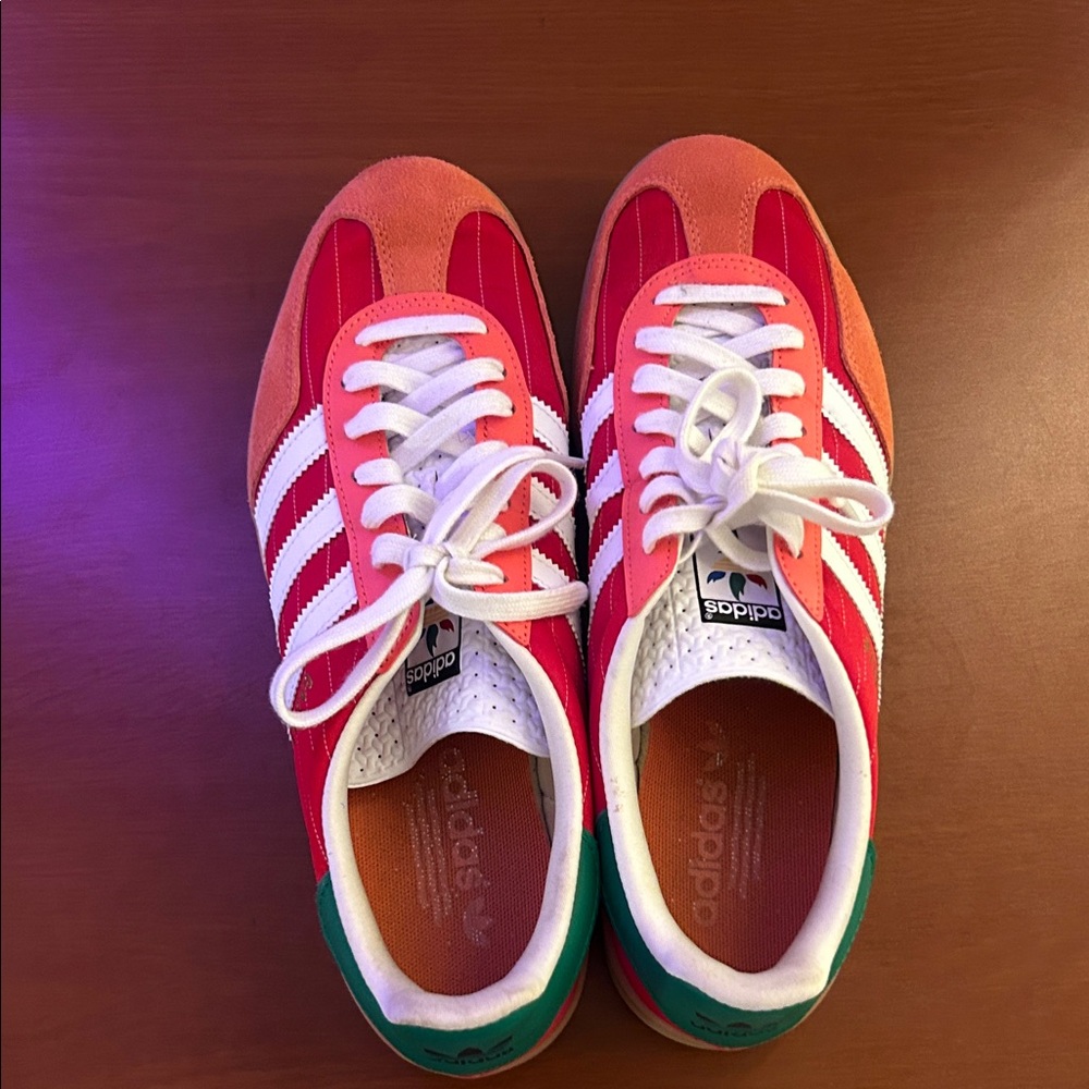 Adidas Gazelle Red and Green Sneakers - Picture 2 of 5